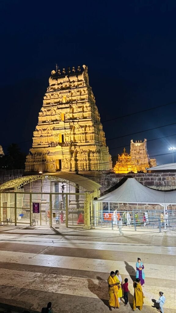 Sri Bhramaramba Mallikarjuna Temple, Srisailam at night